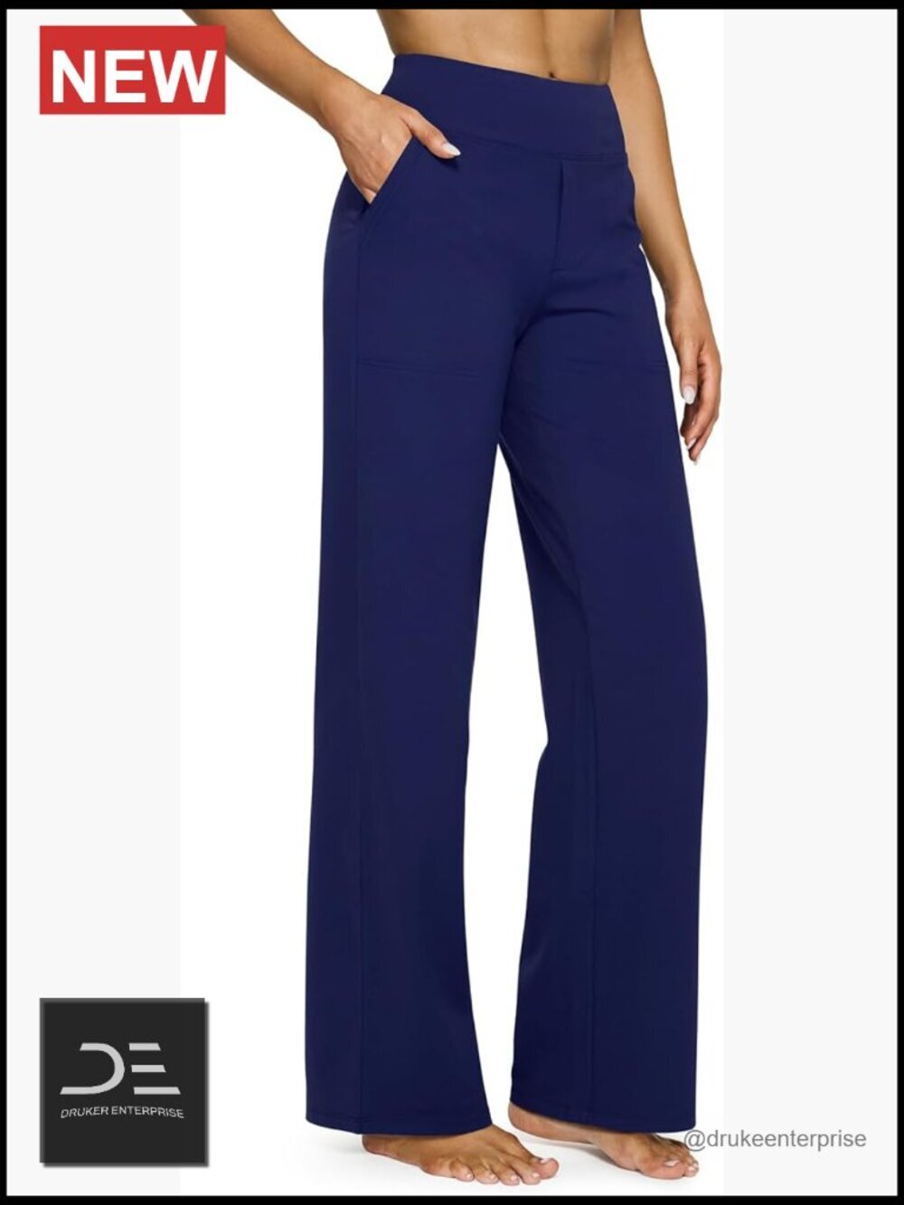Wide Leg Yoga Pants with Pockets High Waist Stretch Sweatpants
